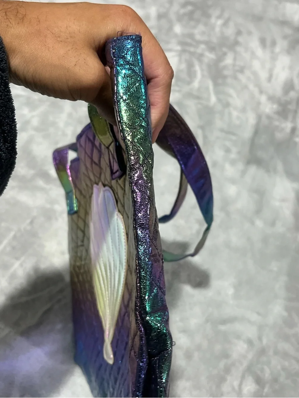Odiva iridescent quilted